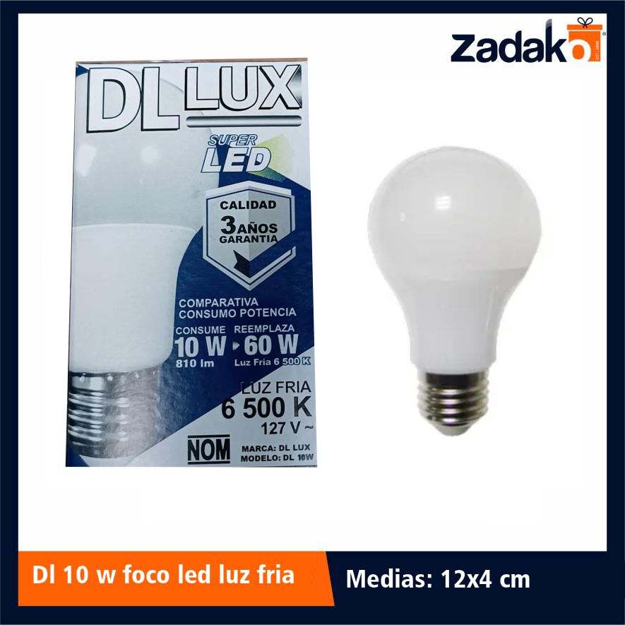 DL 10 W FOCO LED LUZ FRIA CON 1 PZ O CAJA CON 100 PZS