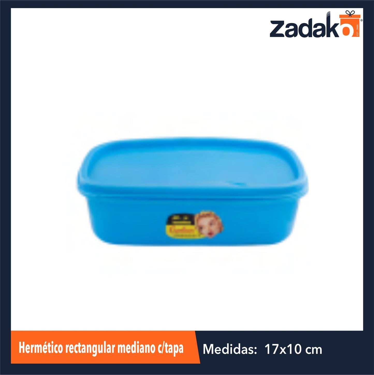 1281 HERMETICO RECTANGULAR MEDIANO C/TAPA CON 1 PZ O CAJA CON 50 PZS