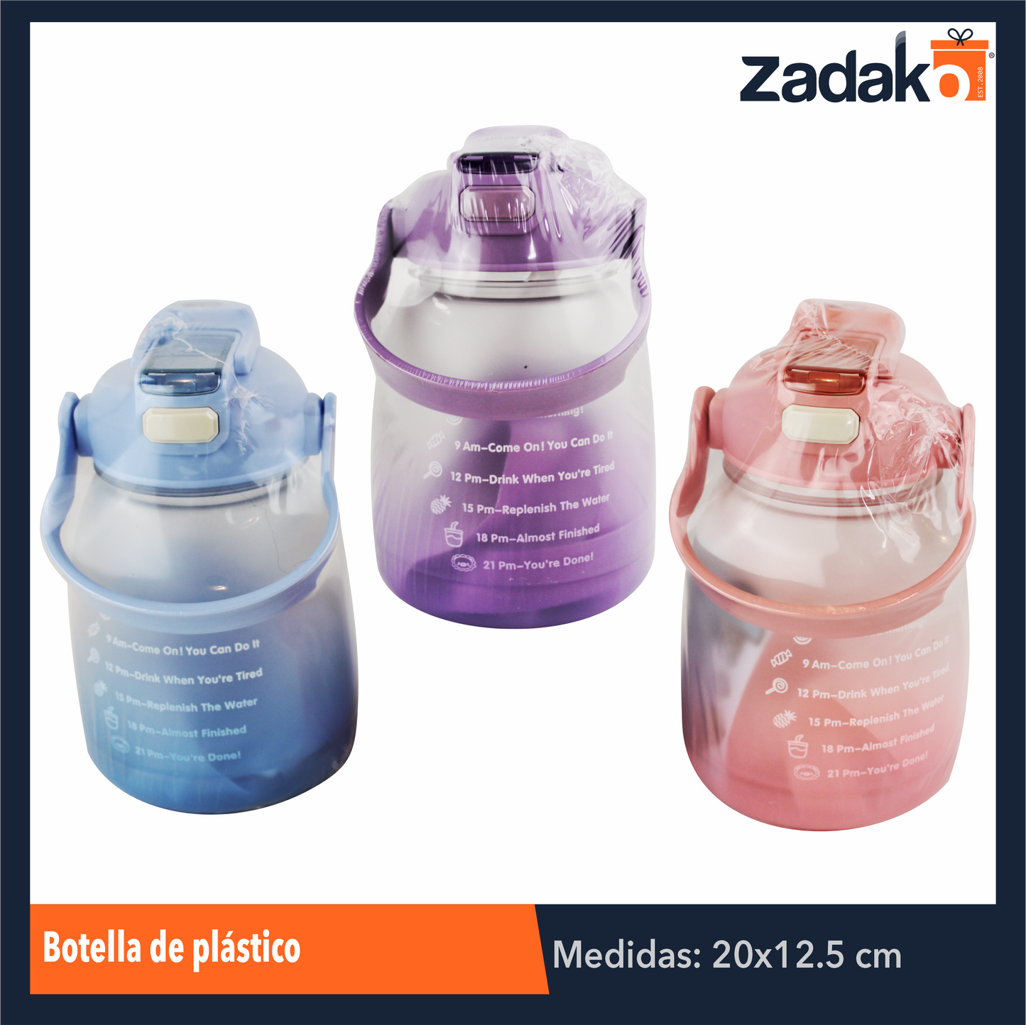 D-0058 BOTELLA DE PLASTICO CON 1 PZ O CAJA CON 60 PZS