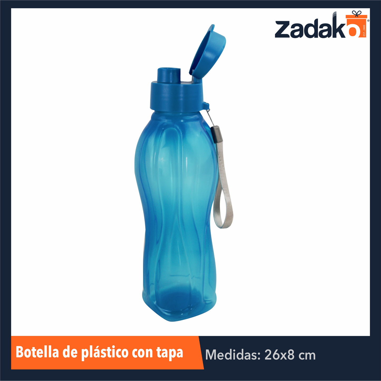 AD-1774-3 BOTELLA DE PLASTICO CON TAPA, CON 1 PZ O CAJA CON 80 PZS