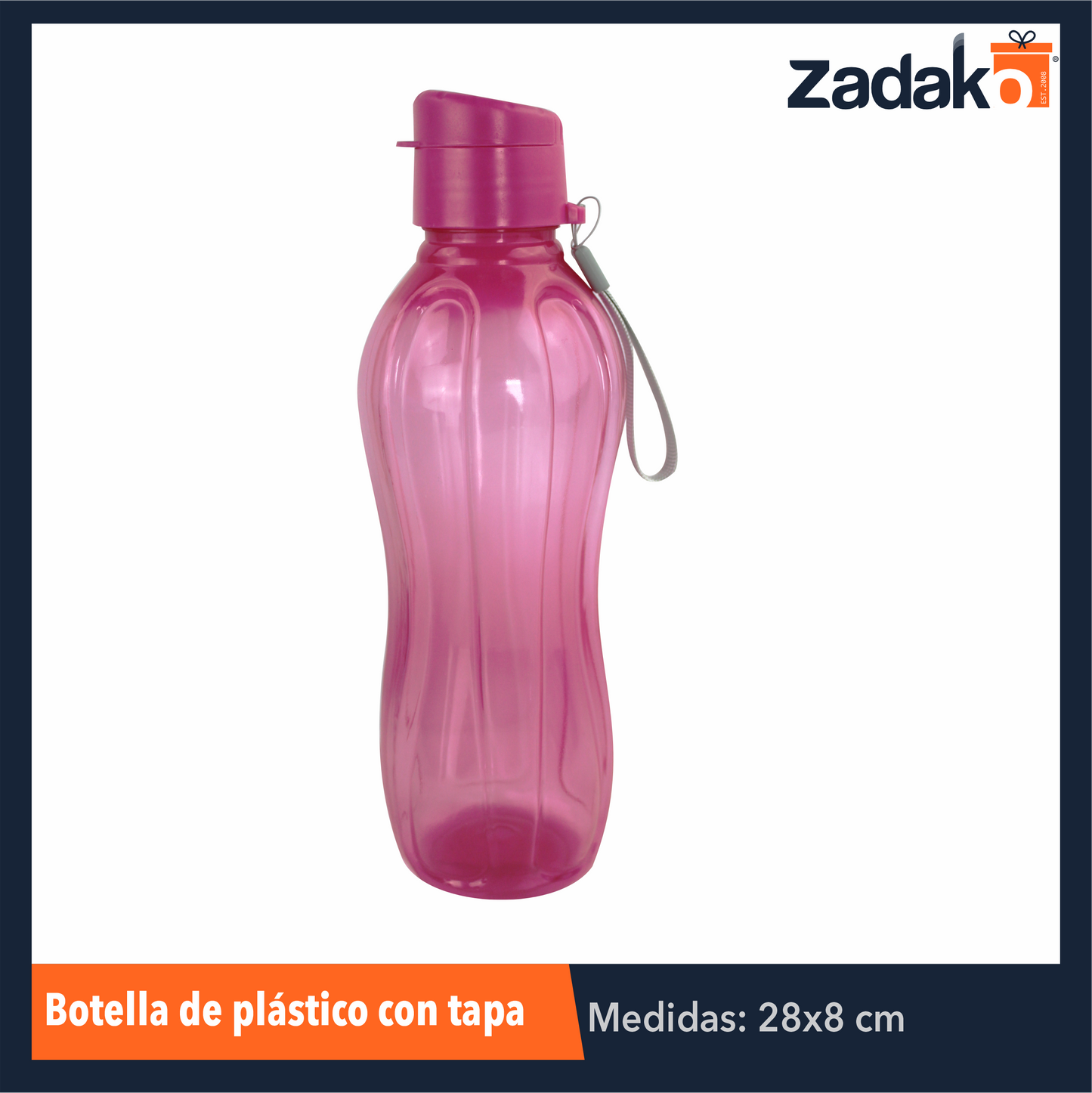 AD-1774-4 BOTELLA DE PLASTICO CON TAPA, CON 1 PZ O CAJA CON 80 PZS