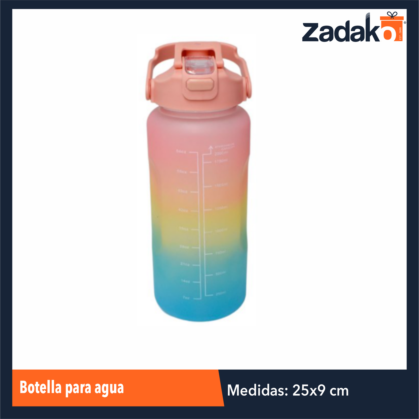 AD-1775-2 BOTELLA PARA AGUA , CON 1 PZ O CAJA CON 60 PZS