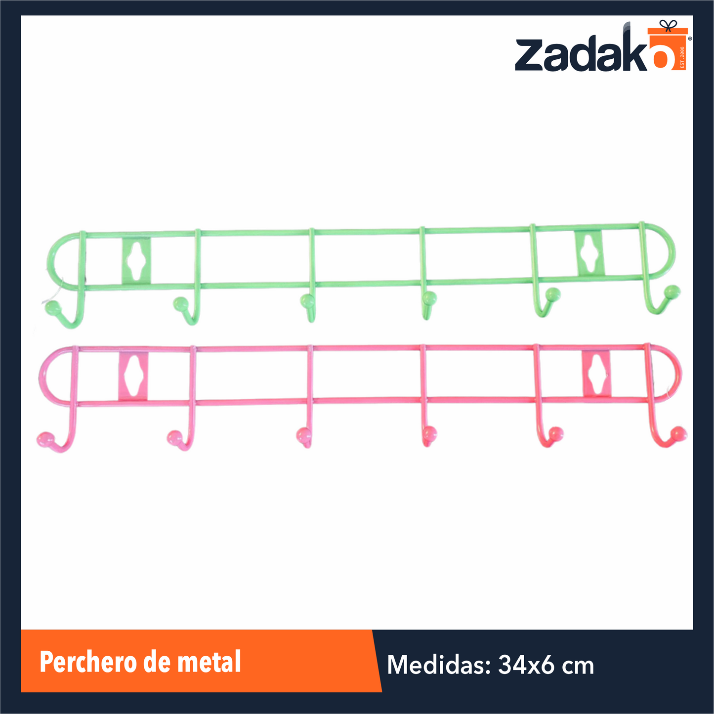 AE-0032 PERCHERO DE METAL CON 1 PZ O CAJA CON 144 PZS