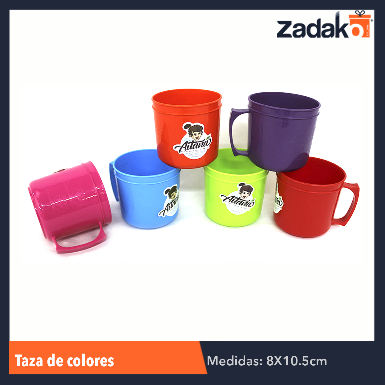 AIT-001 TAZA ARCOIRIS, CON 1 PZ O CAJA CON 48 PZS