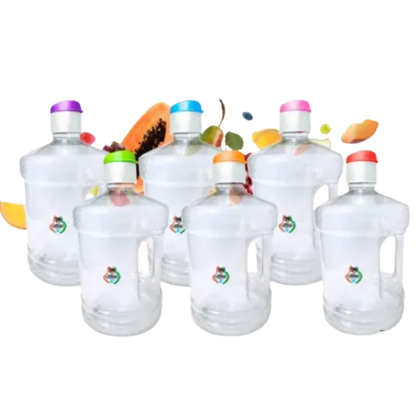 N-GPM-16489 AIT-026C GARRAFON DE 2 LITROS TRANSPARENTE TAPA DE COLOR CON 1 PZ O CAJA CON 20 PZS