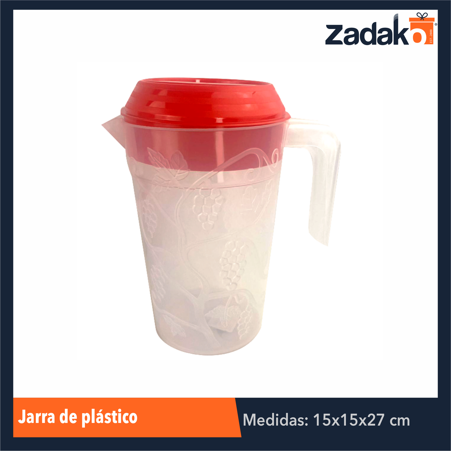 AL-0903 JARRA DE PLASTICO DE 3 LITROS , CON 1 PZ O CAJA CON 15 PZS