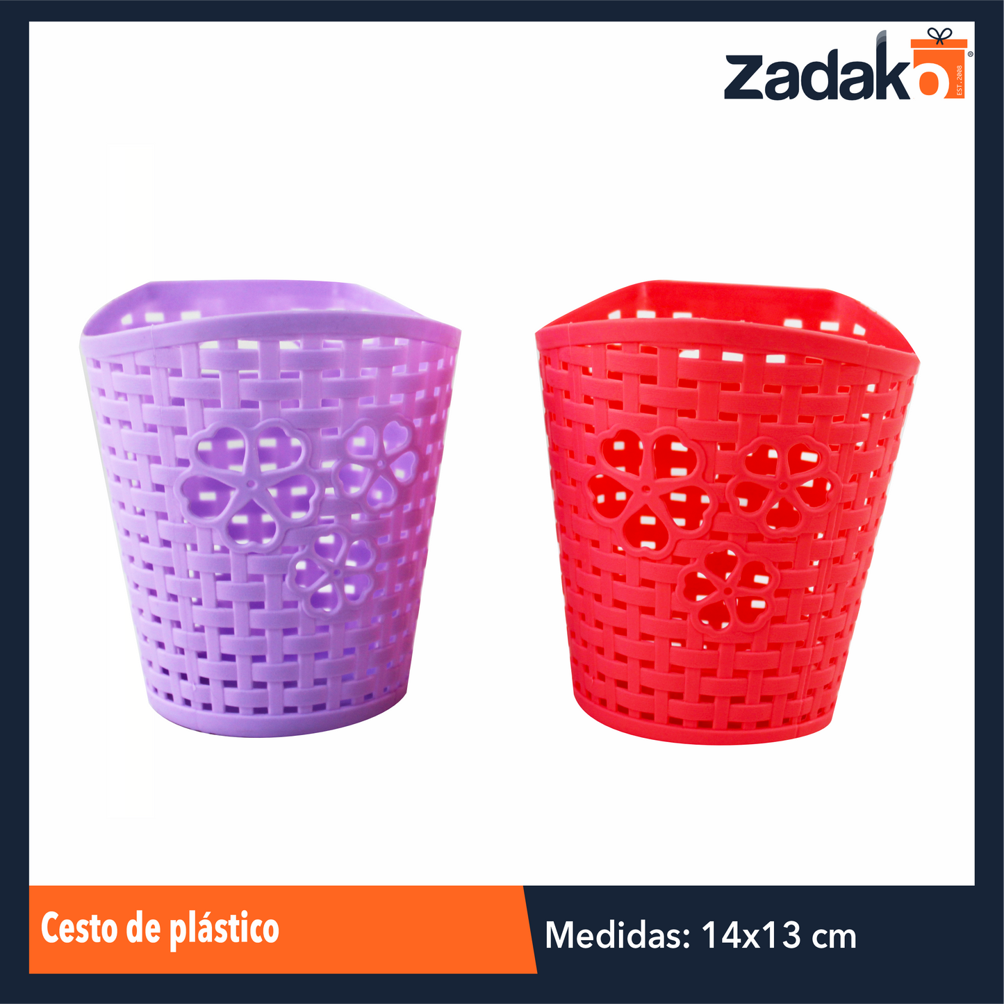 AM-0280-2 CESTO DE PLASTICO CON 1 PZ O CAJA CON 288 PZS