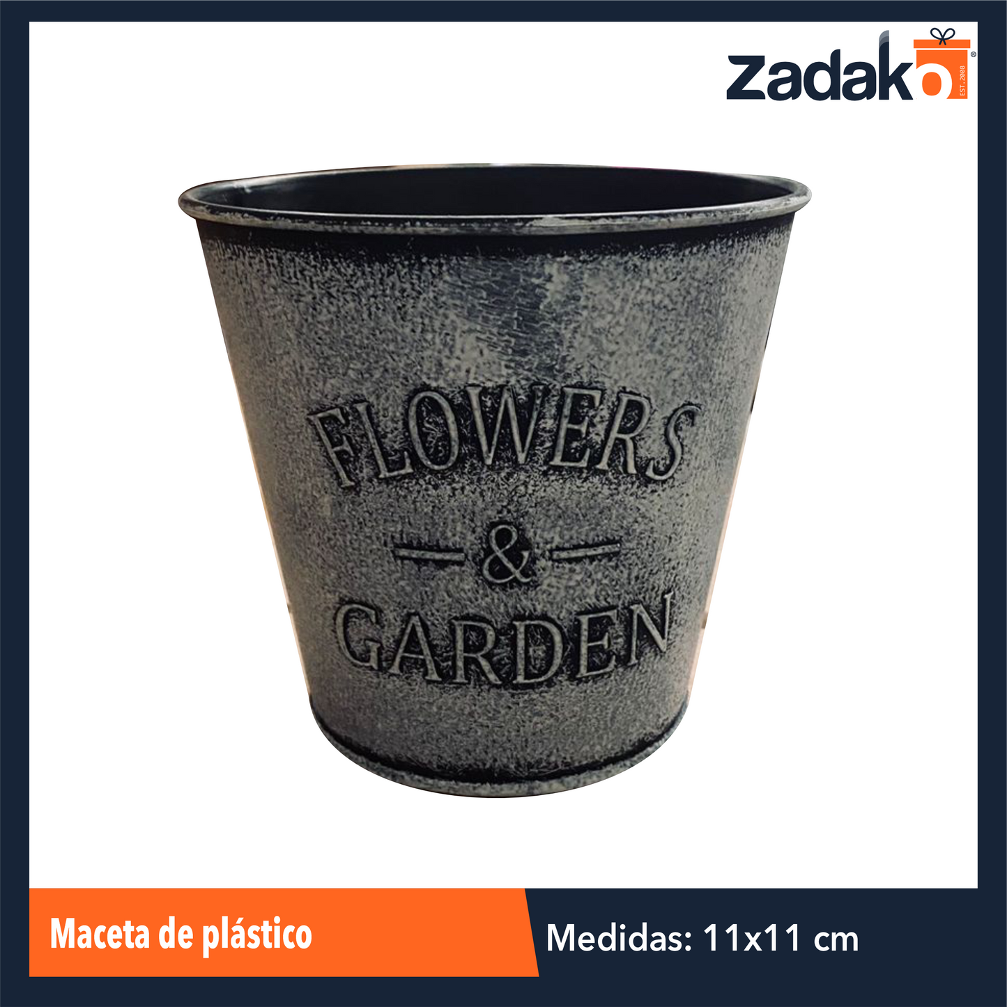 AM-0425-2 MACETA DE PLASTICO CON 1 PZ O CAJA CON 240 PZS