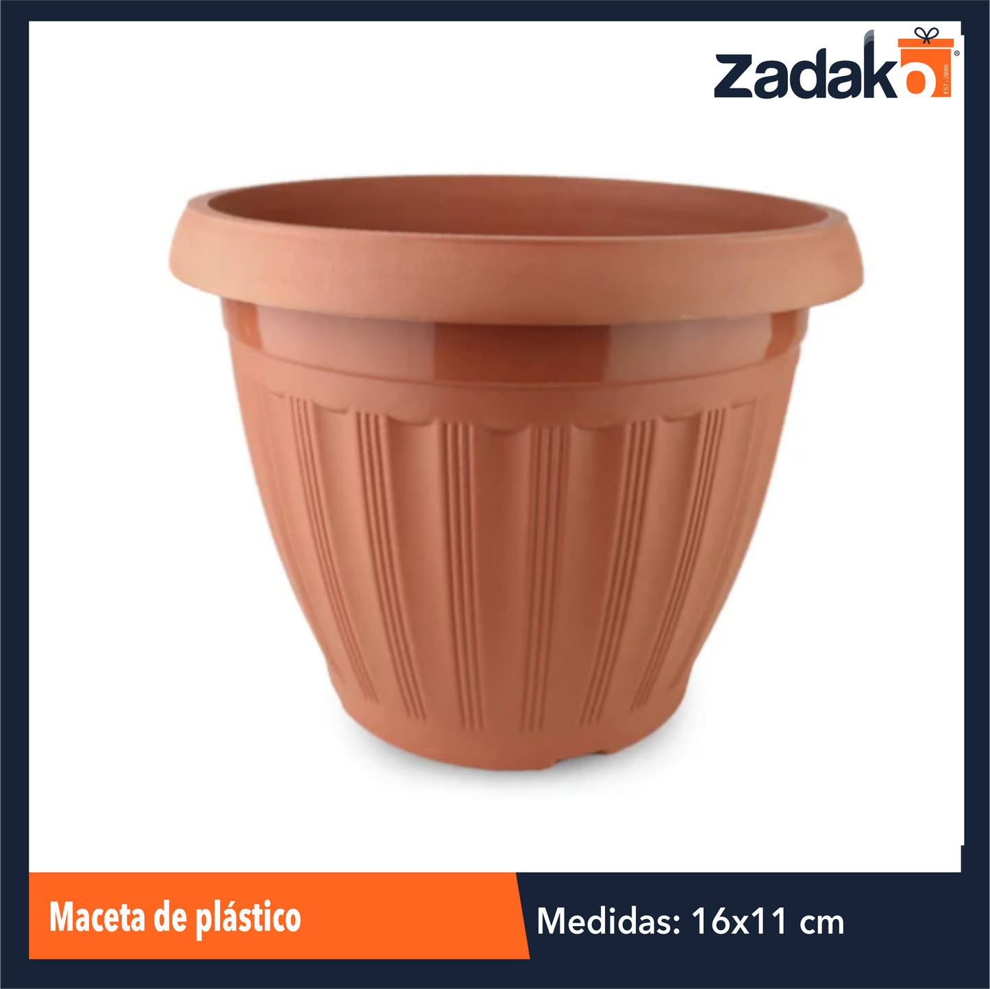 AM-0446-20 MACETA DE PLASTICO,CON 1 PZ O CAJA CON 144 PZS