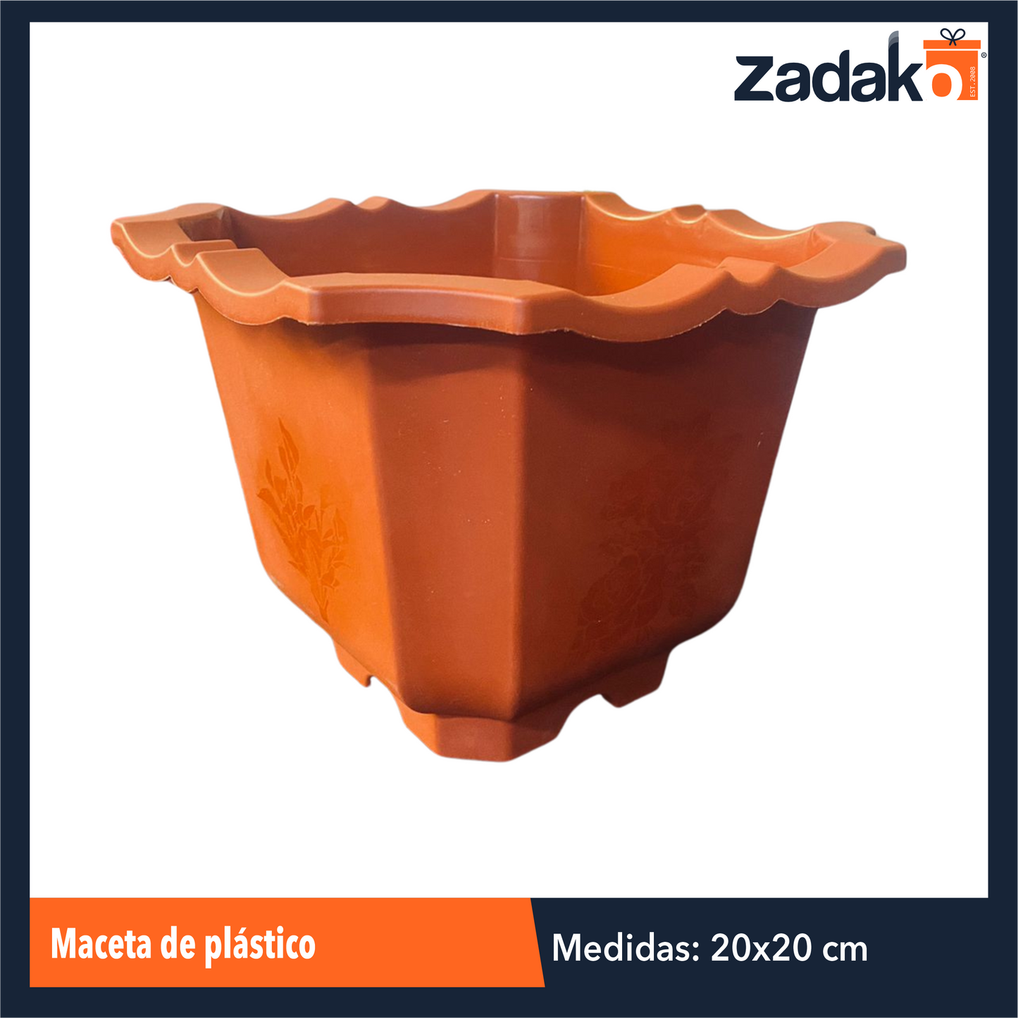 AM-0460-24 MACETA DE PLASTICO, CON 1 PZ O CAJA CON 96 PZS