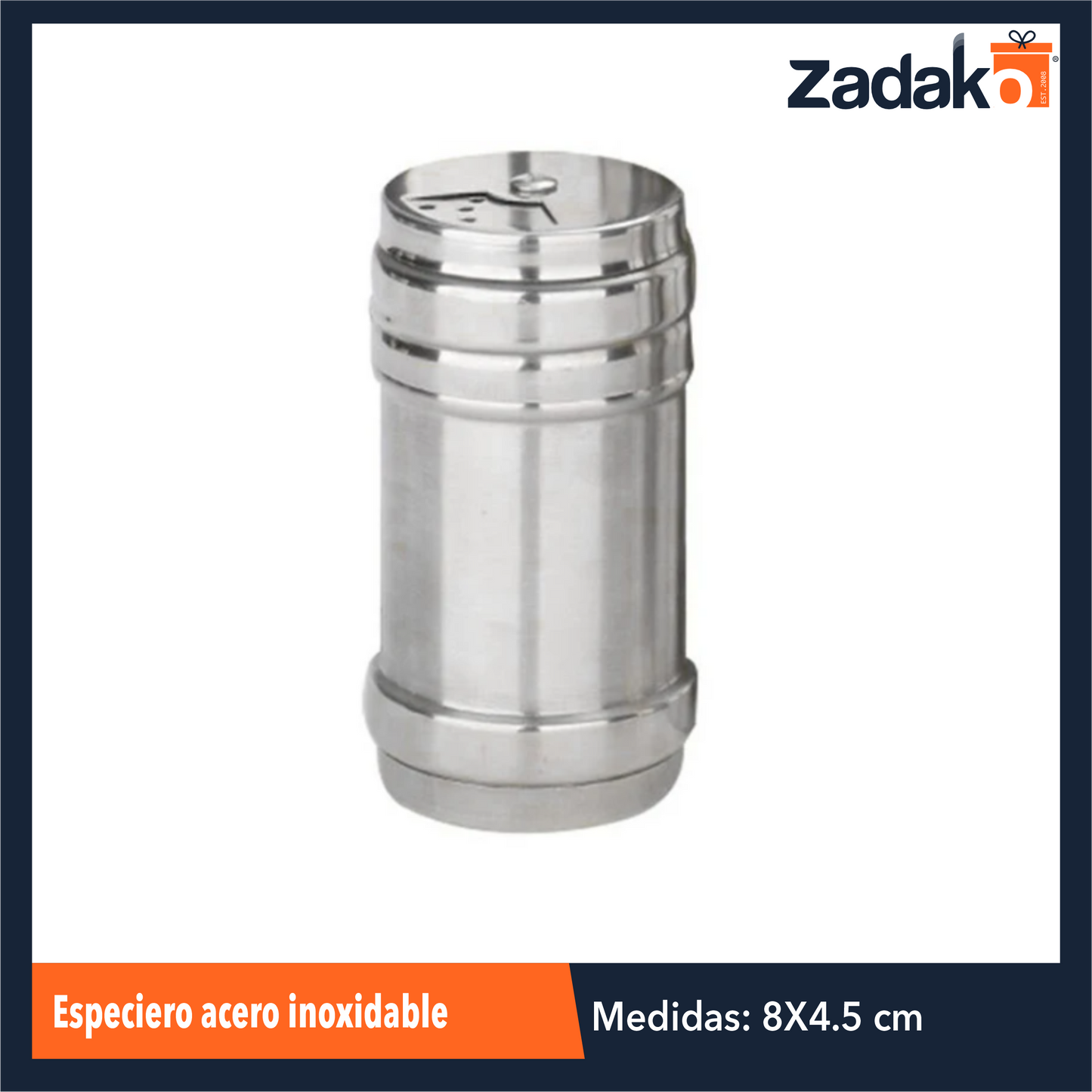 AS-3501 ESPECIERO ACERO INOXIDABLE CON 1 PZ O CAJA CON 300 PZS
