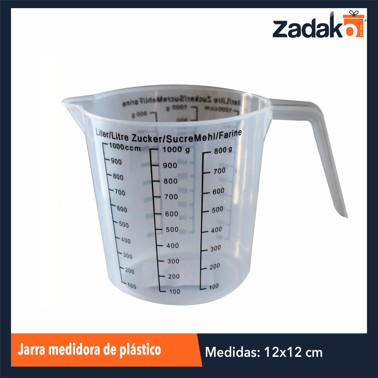 AT-7104A JARRA MEDIDORA DE PLASTICO , CON 1 PZ O CAJA CON 200 PZS