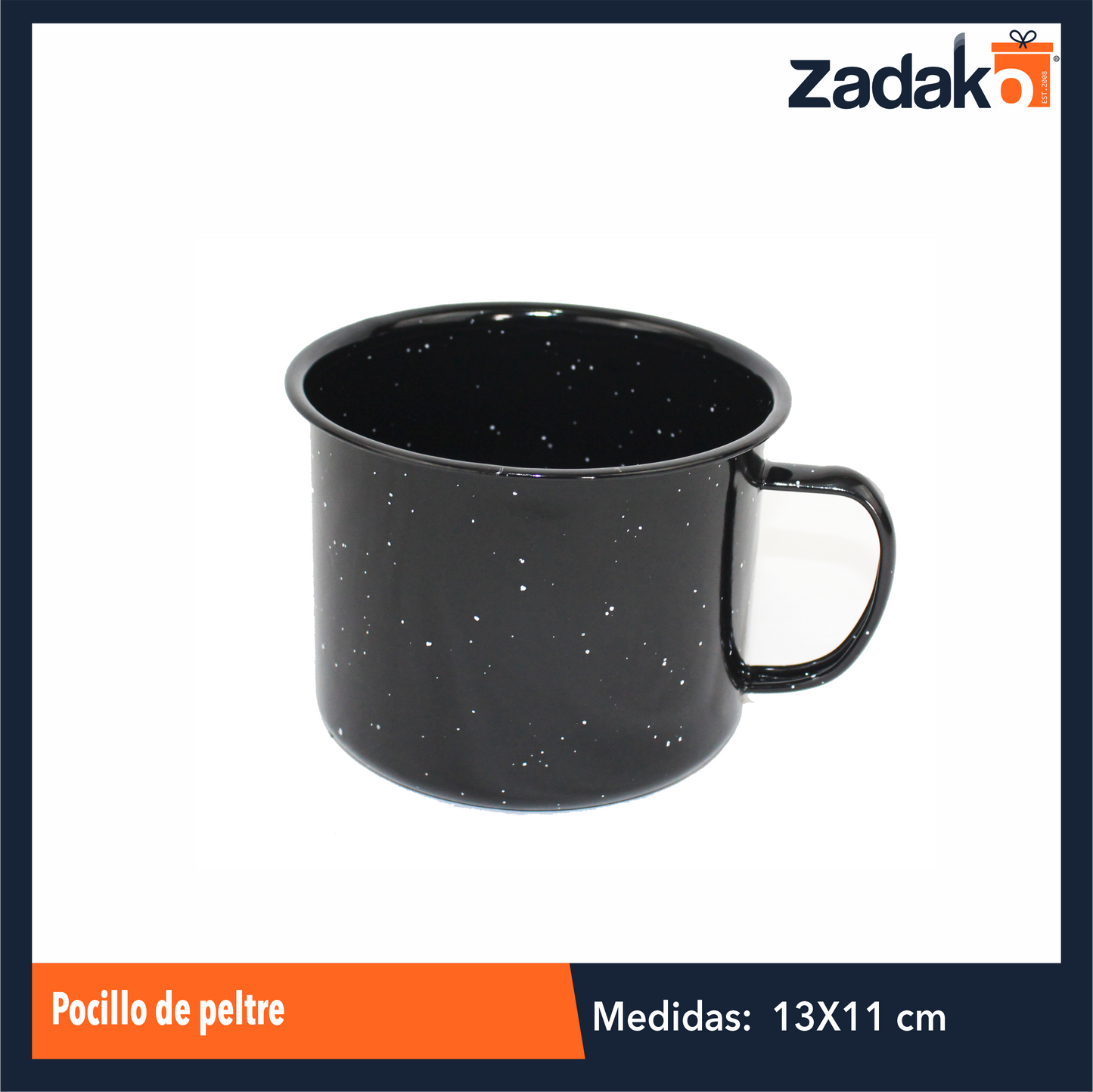 AU-0121-14 POCILLO DE PELTRE DE PLASTICO  CON 1 PZ O CAJA CON 48 PZS