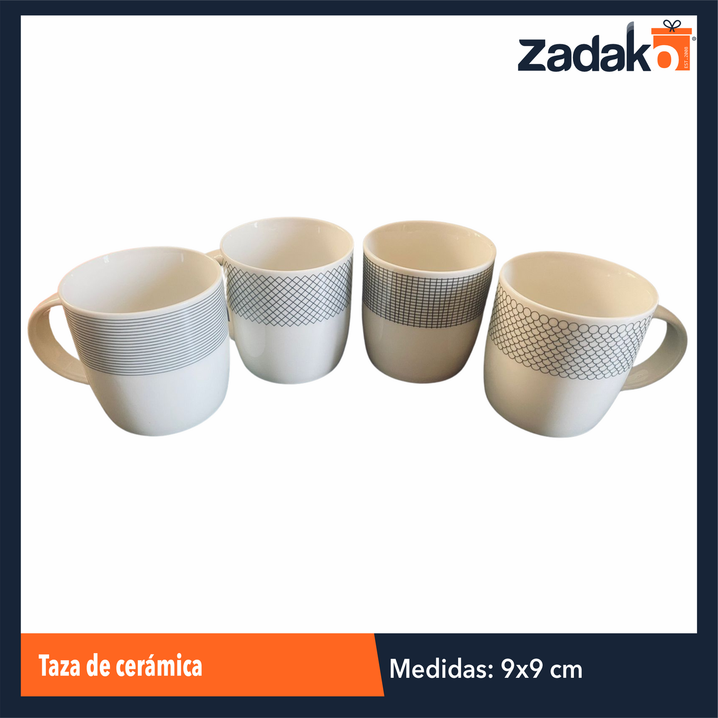 AW-1464 TAZA DE CERAMICA CON 1 PZ O CAJA CON 72 PZS