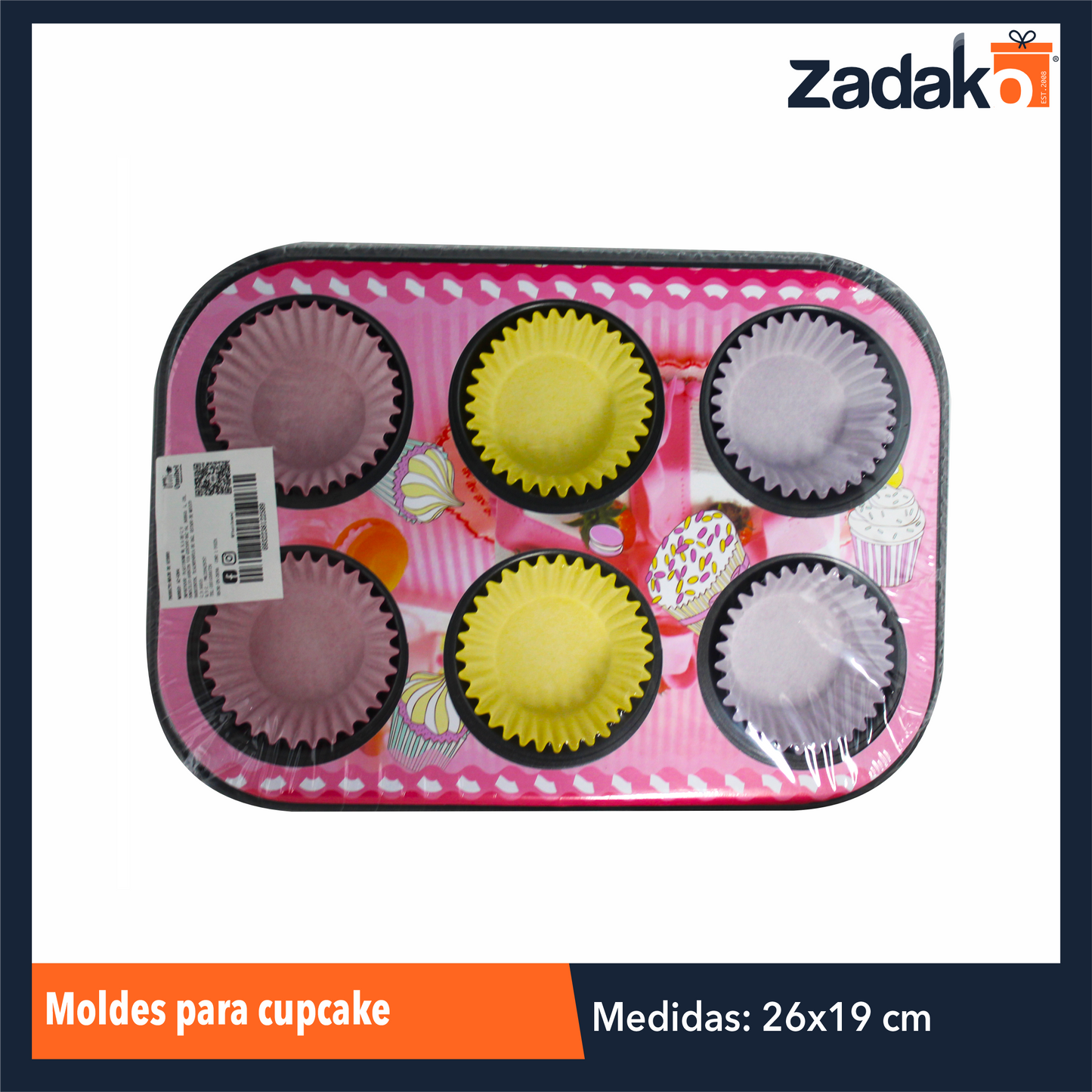 AZ-5364 MOLDES PARA CUPCAKE, CON 1 PZ O CAJA CON 24 PZS