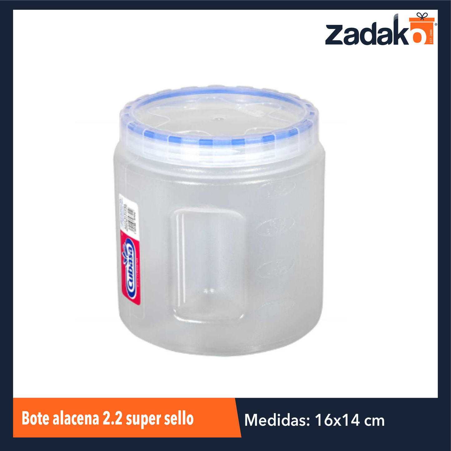 BOTE ALACENA 2.2 SUPER SELLO CON 1 PZ O CAJA CON 15 PZS