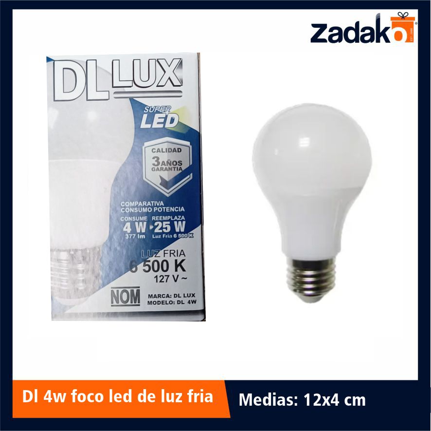 DL 4W FOCO LED DE LUZ FRIA CON 1 PZ O CAJA CON 100 PZS