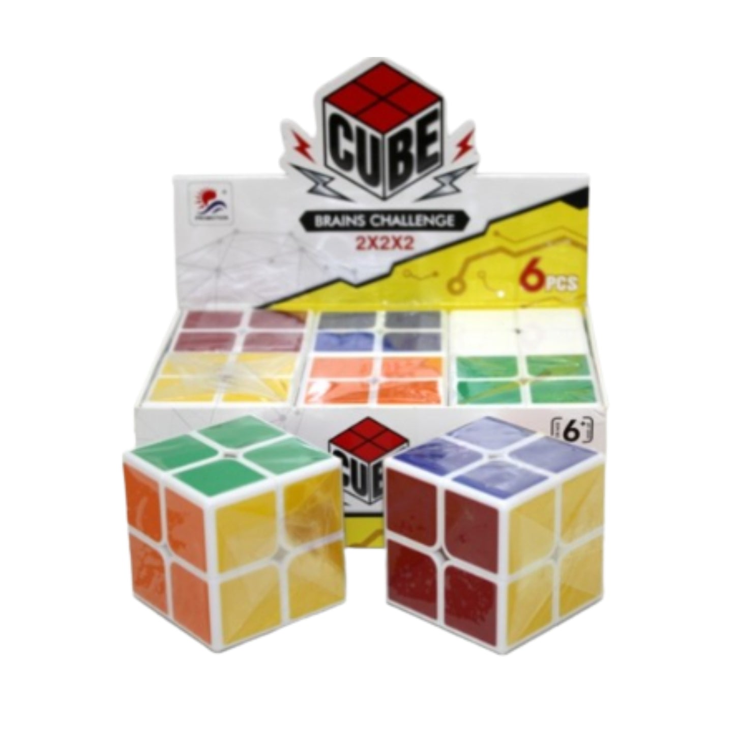 G-6049-17 CUBO RUBICK 2x2x2 CM PAQUETE CON 6 PZS O CAJA CON 48 PQTS