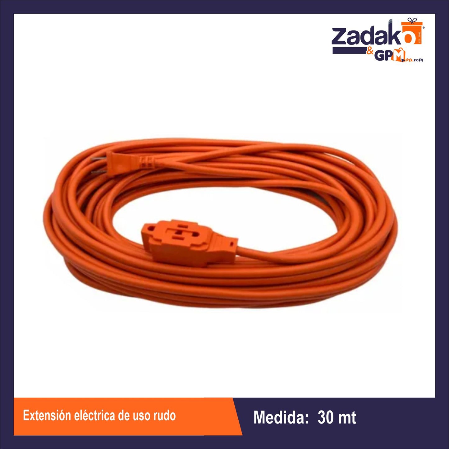 N-GPM-0092 GPM-0092 EXTENSION ELECTRICA DE USO RUDO DE 30 MTS CON 1 PZ O CAJA CON 10 PZS