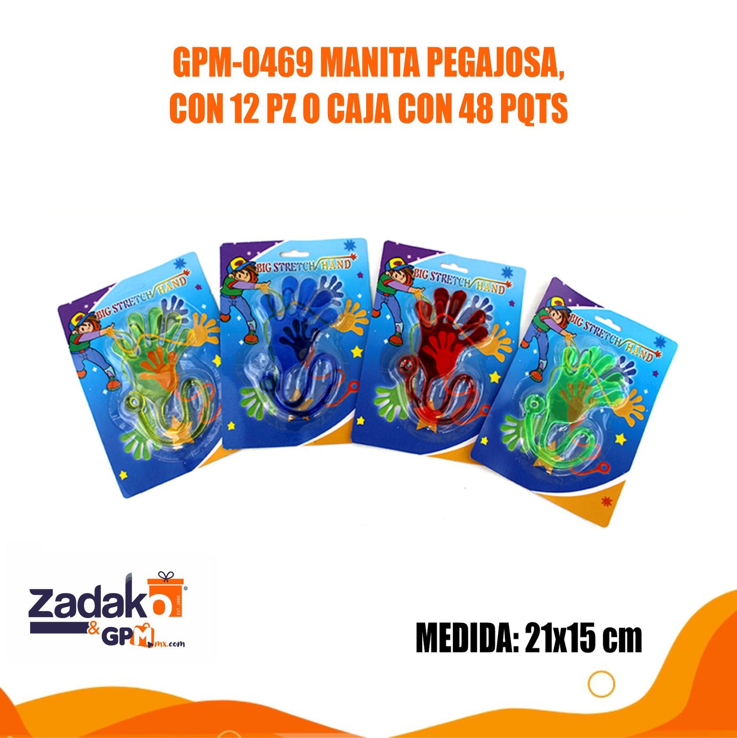 GPM-0469 MANITA PEGAJOSA, CON 12 PZ O CAJA CON 48 PQTS