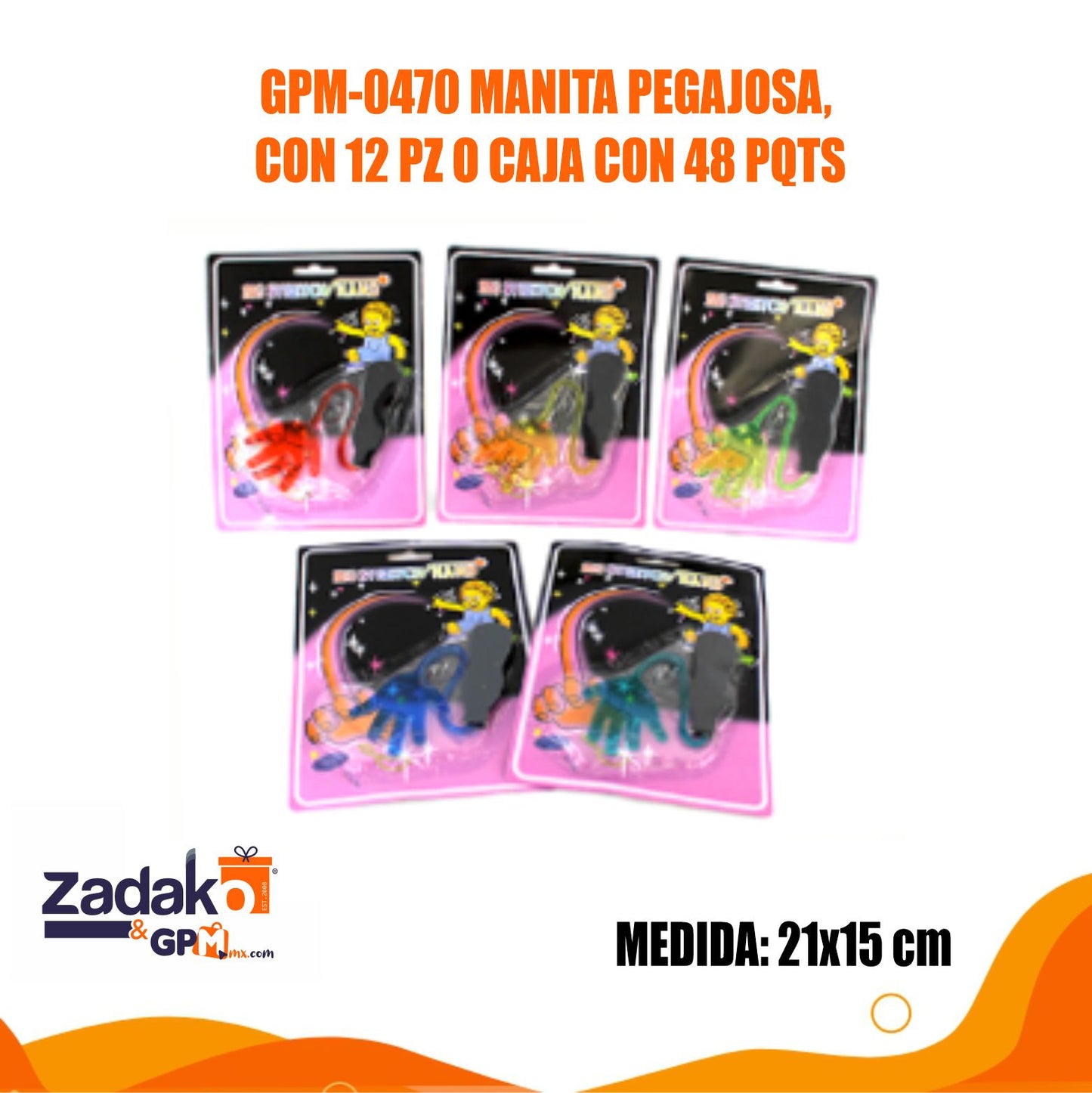 GPM-0470 MANITA PEGAJOSA, CON 12 PZ O CAJA CON 48 PQTS