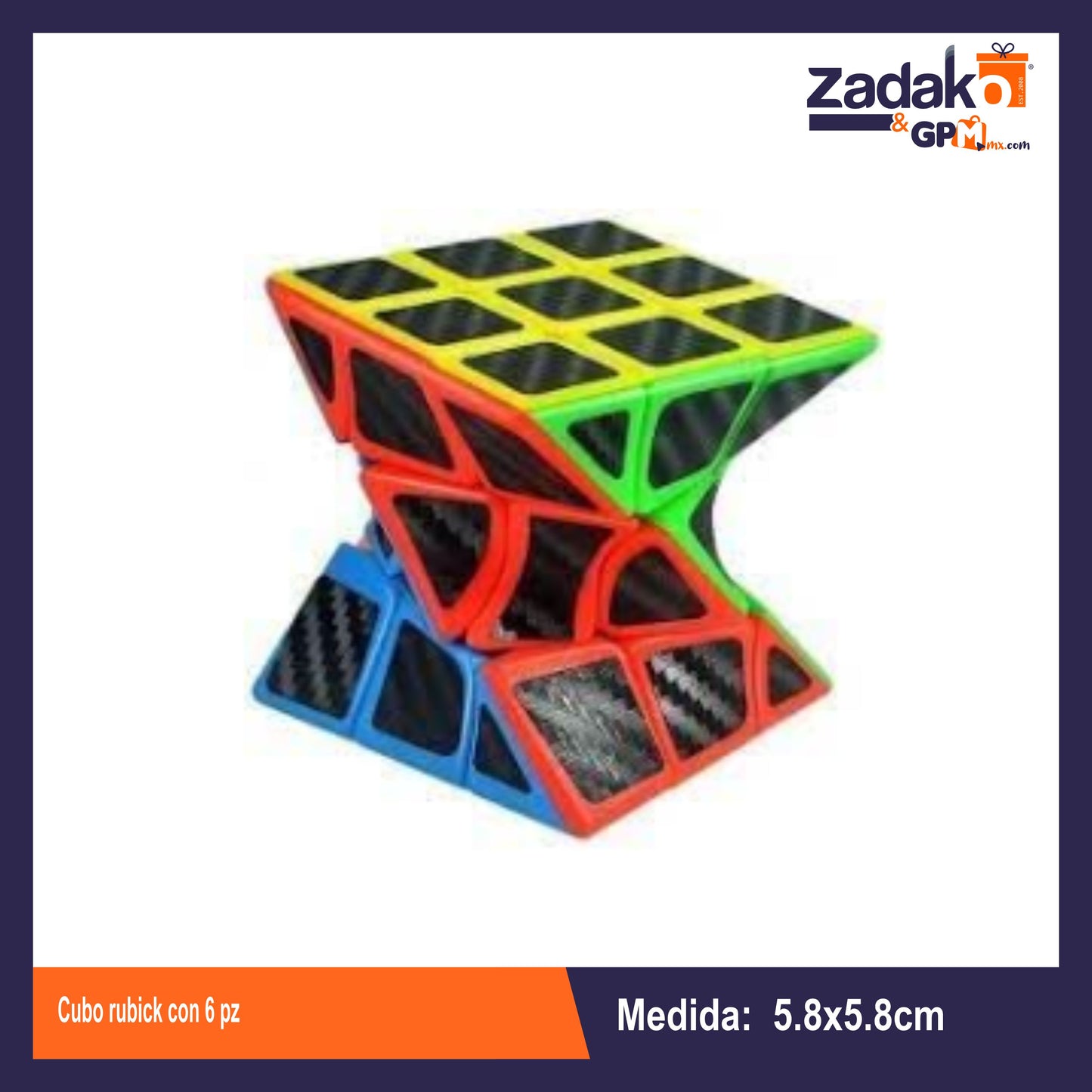 GPM-0563 CUBO RUBICK CON 6 PZ POR PAQUETE O CAJA CON 48 PQTS
