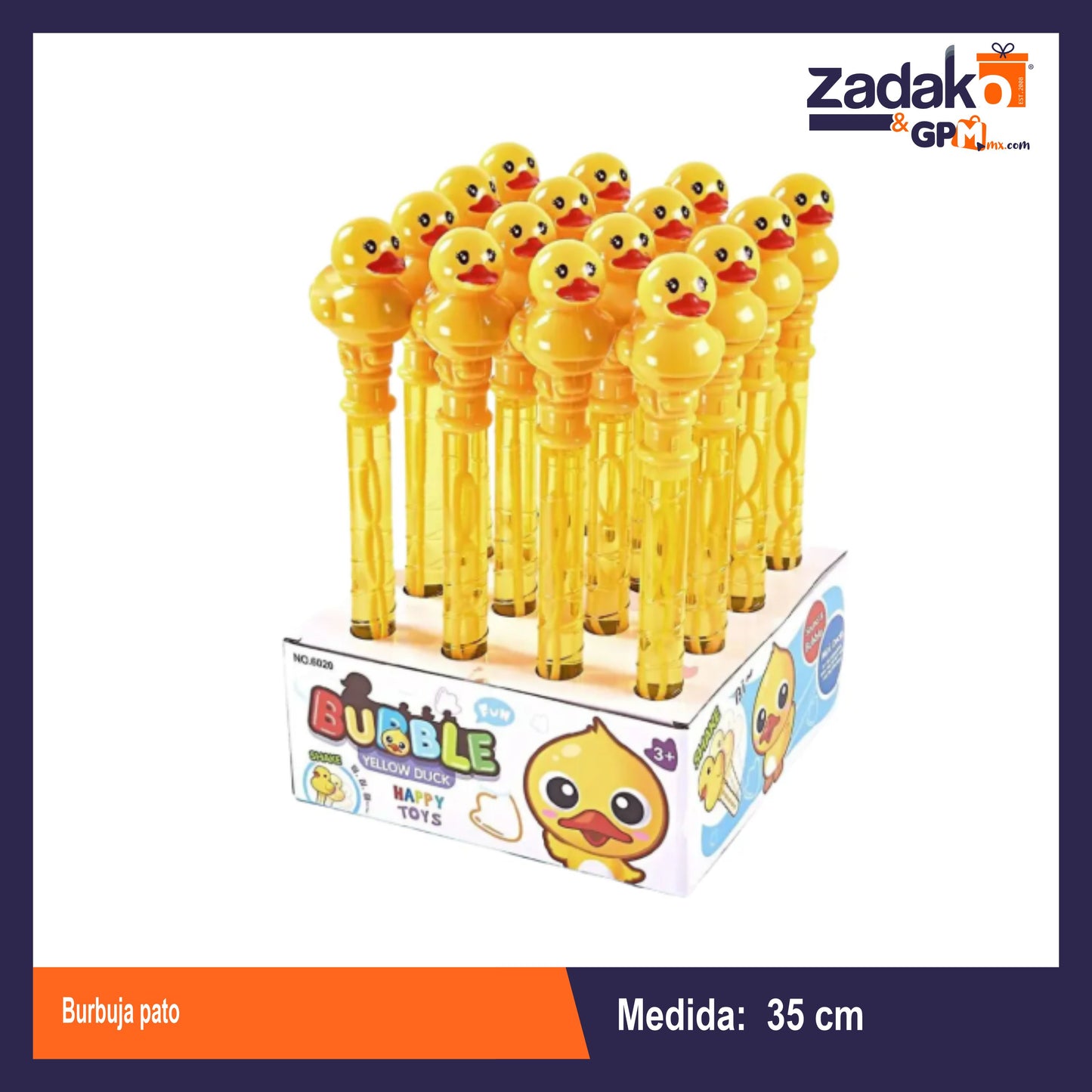 GPM-0623 BURBUJA PATO CON 1 PZ O CAJA CON 96 PZS