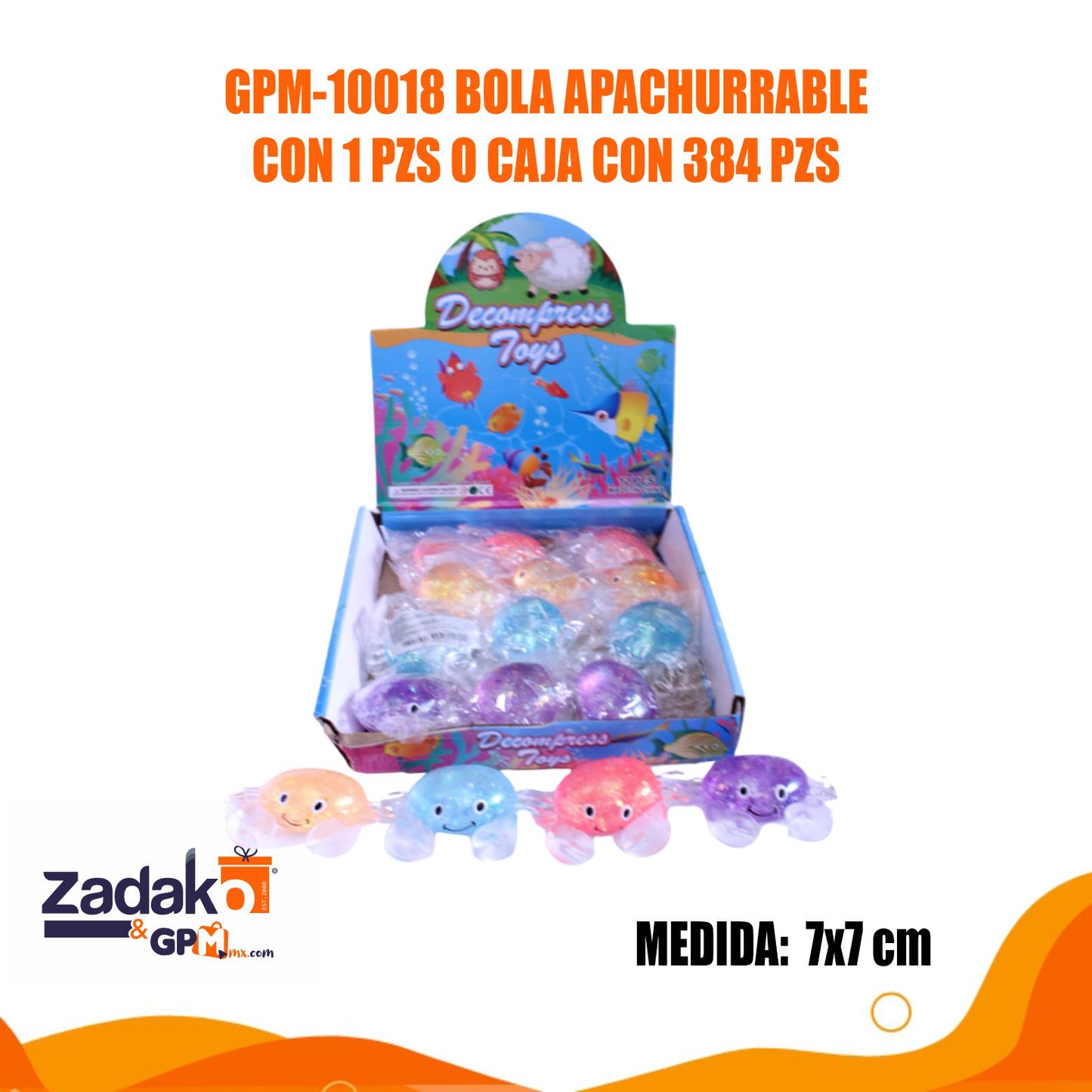 N-GPM-10018 GPM-10018 BOLA APACHURRABLE CON 1 PZS O CAJA CON 384 PZS