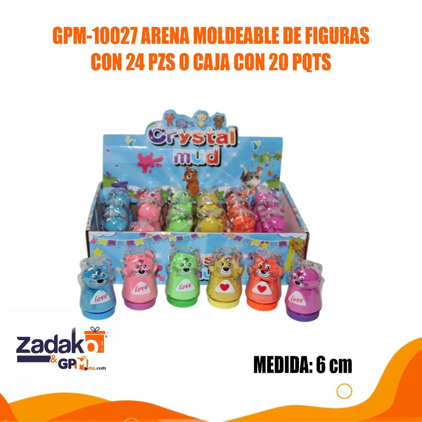 N-GPM-10027 GPM-10027 ARENA MOLDEABLE DE FIGURAS CON 24 PZS O CAJA CON 20 PQTS