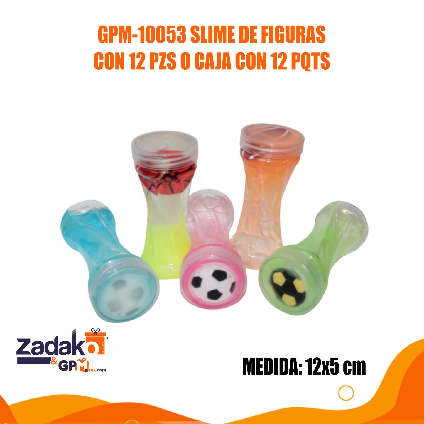GPM-10053 SLIME DE FIGURAS CON 12 PZS O CAJA CON 12 PQTS