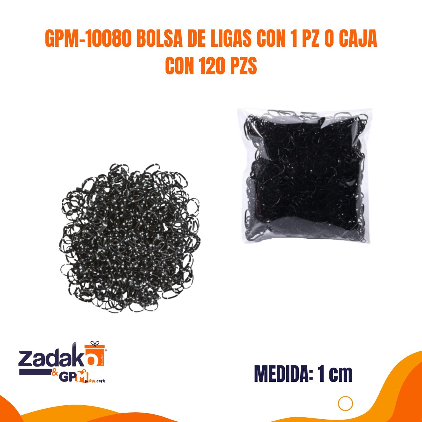GPM-10080 BOLSA DE LIGAS CON 1 PZ O CAJA CON 120 PZS