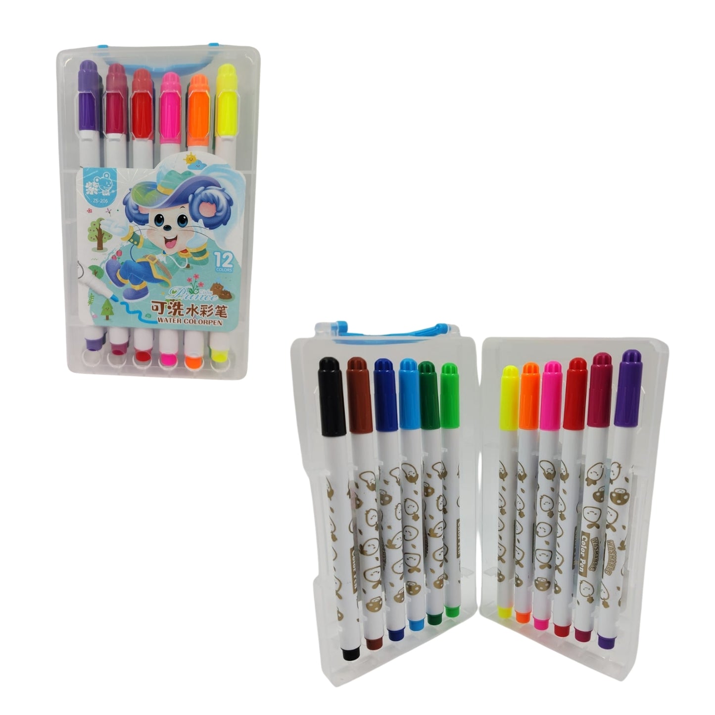 GPM-10102 ESTUCHE DE 12 PZS MARCADOR PLUMON CON 1 PZ O CAJA CON 160 PZS