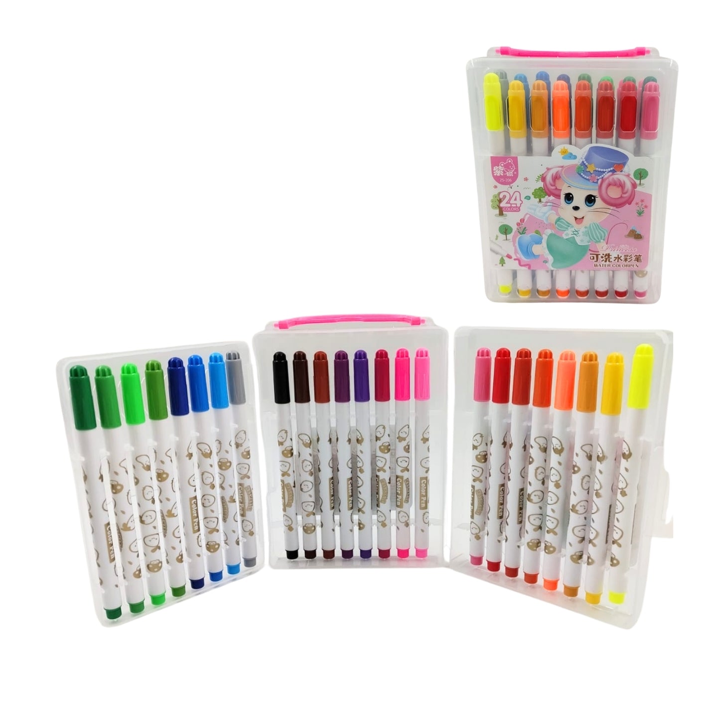 GPM-10103 ESTUCHE DE 24 PZS MARCADOR PLUMON CON 1 PZ O CAJA CON 80 PZS