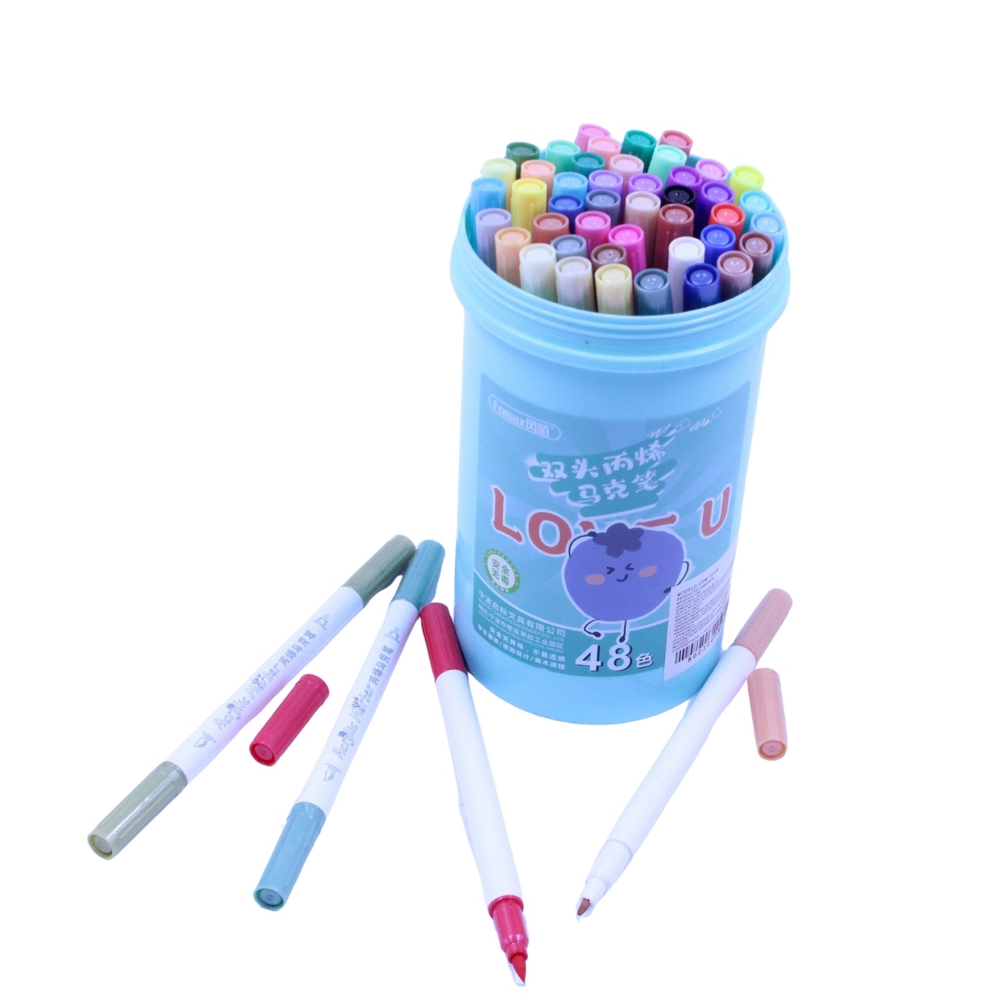 GPM-10138 BOTECITO DE PLUMONES CON 48 PZS O CAJA CON 48 PQTS
