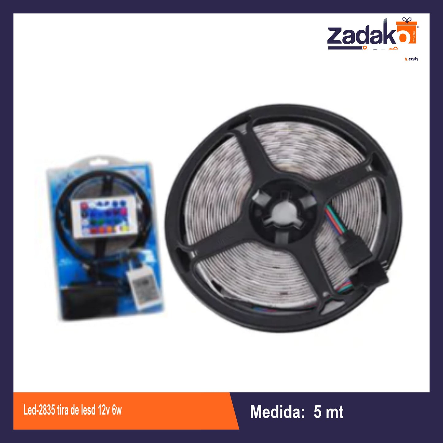 LED-2835 TIRA DE LED 12V 6W CAJA CON 60 PZS
