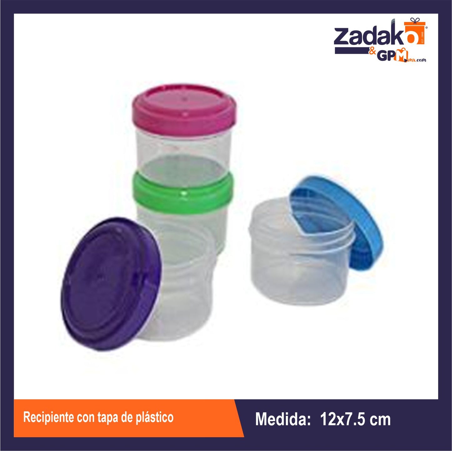 AL-0609-2 RECIPIENTE CON TAPA DE PLASTICO CON 1 PZ O CAJA CON 192 PZS