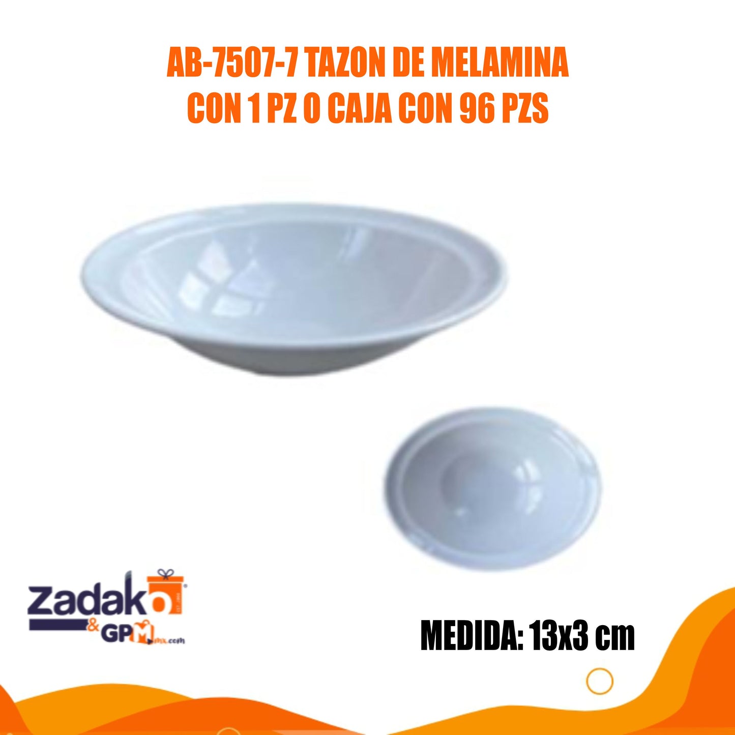 AB-7507-7 TAZON DE MELAMINA CON 1 PZ O CAJA CON 96 PZS