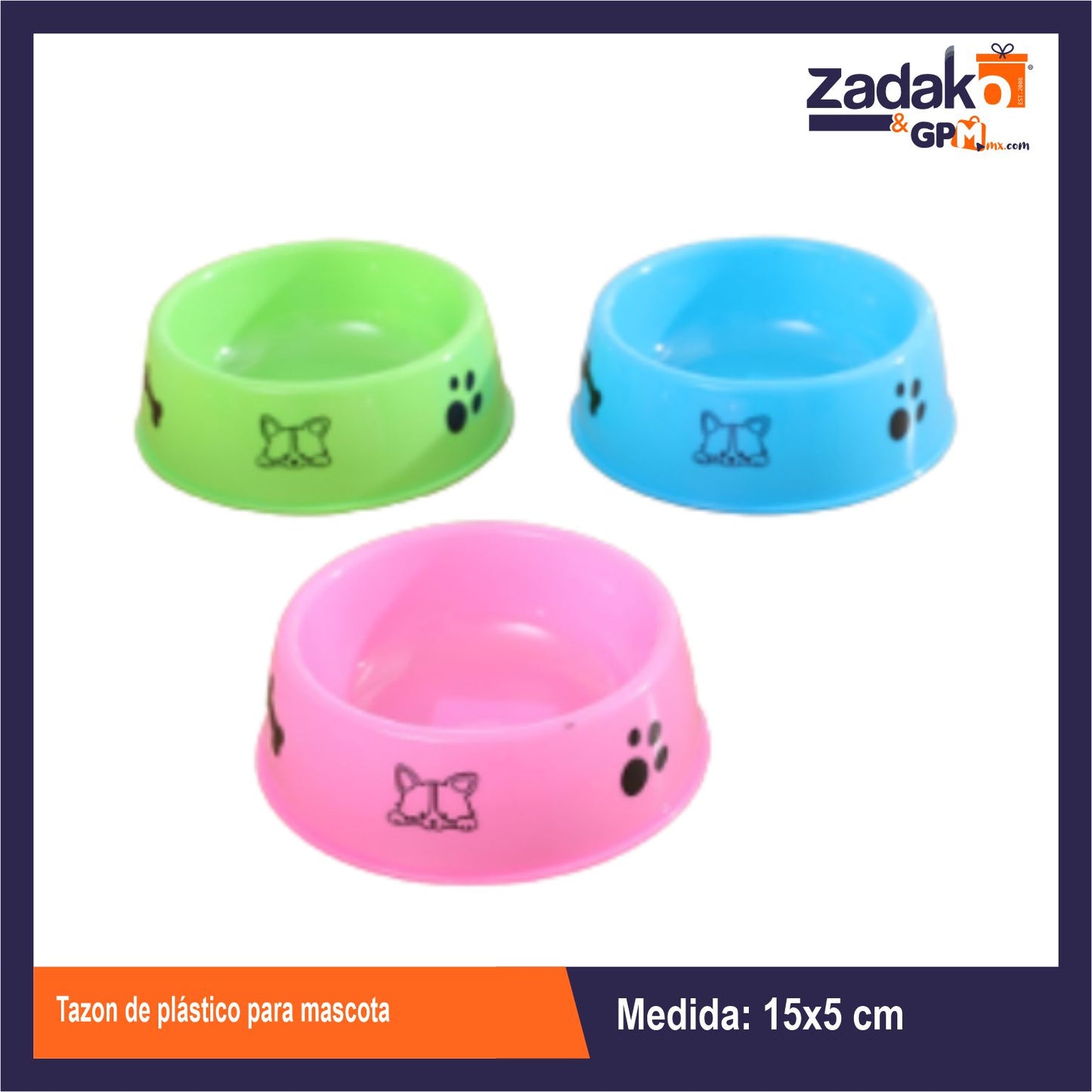 AZ-9802-1 TAZON DE PLASTICO PARA MASCOTA CON 1 PZ O CAJA CON 360 PZS