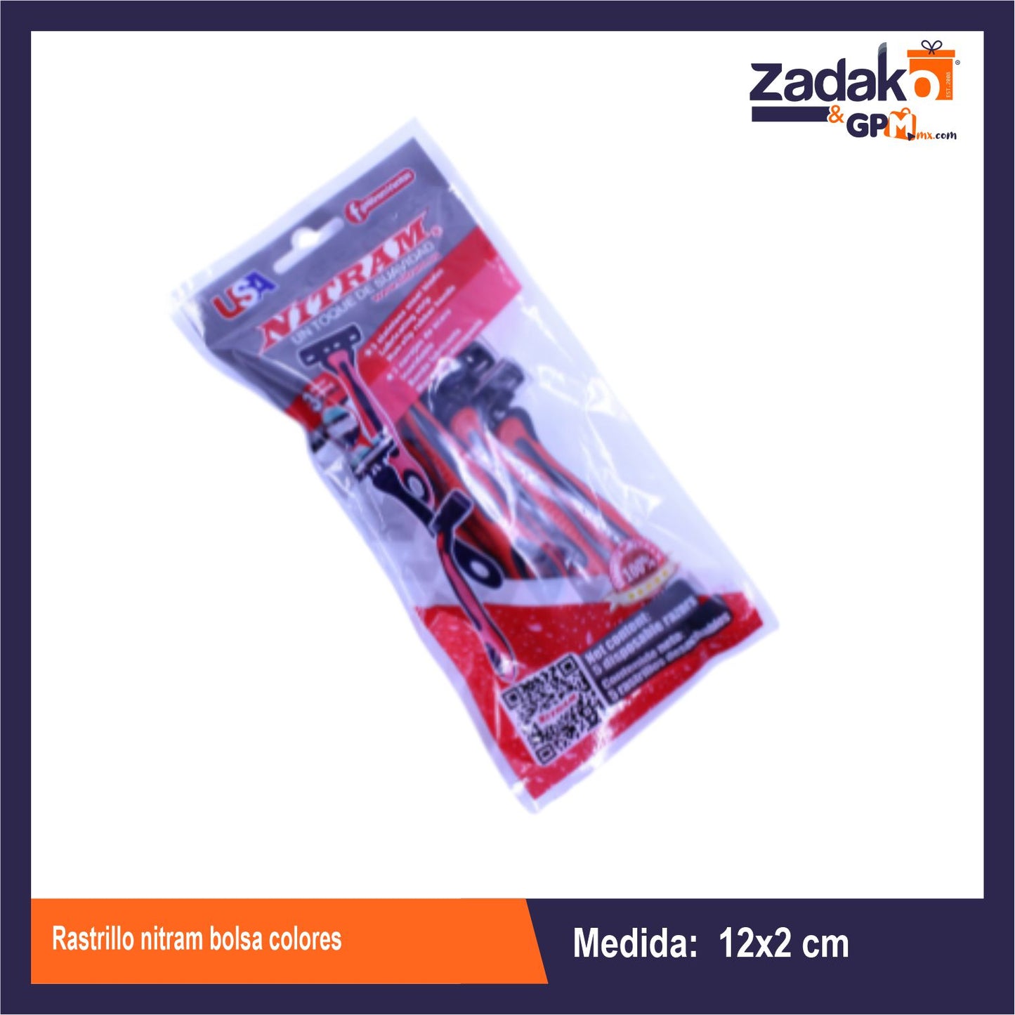 R-BOLSA C/5 RASTRILLO NITRAM BOLSA COLORES C/5 CAJA CON 96 PQTS