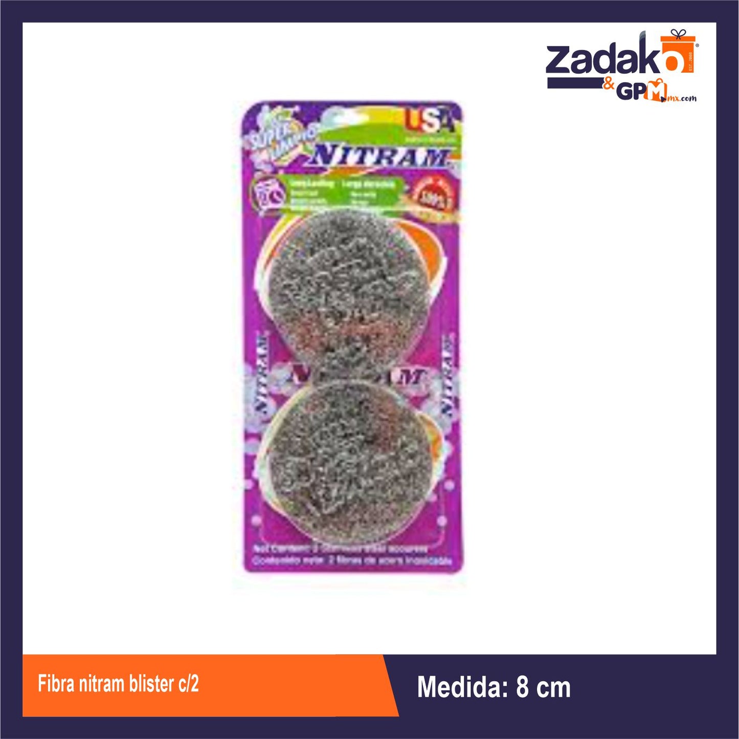 FBL-2KT-PT FIBRA NITRAM BLISTER C/2 CAJA CON 160 PTQS