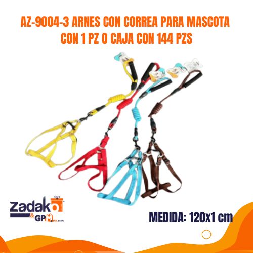 AZ-9004-3 ARNES CON CORREA PARA MASCOTA CON 1 PZ O CAJA CON 144 PZS
