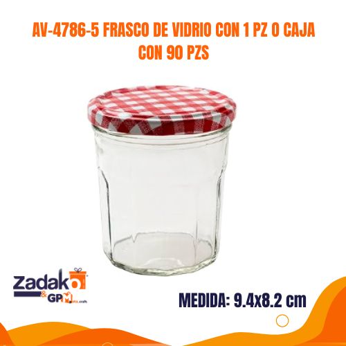N-GPM-11078 AV-4786-5 FRASCO DE VIDRIO CON 1 PZ O CAJA CON 90 PZS