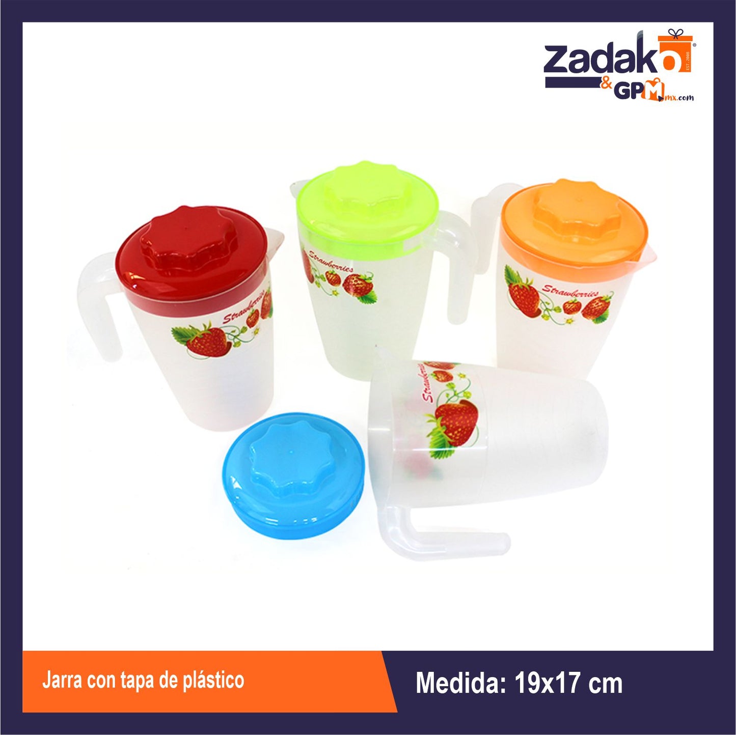 AD-2010 JARRA CON TAPA DE PLASTICO CON 1 PZ O CAJA CON 180 PZS