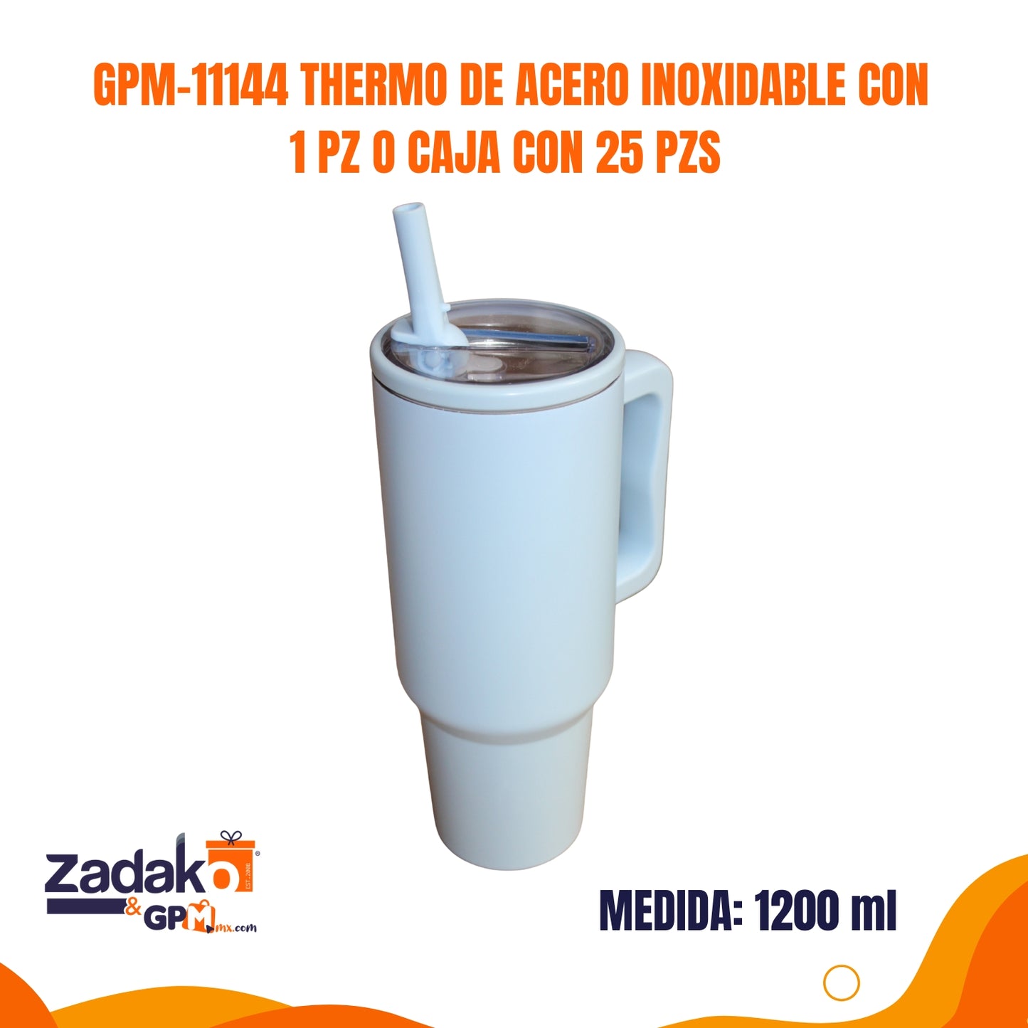 GPM-11144 THERMO DE ACERO INOXIDABLE CON 1 PZ O CAJA CON 25 PZS
