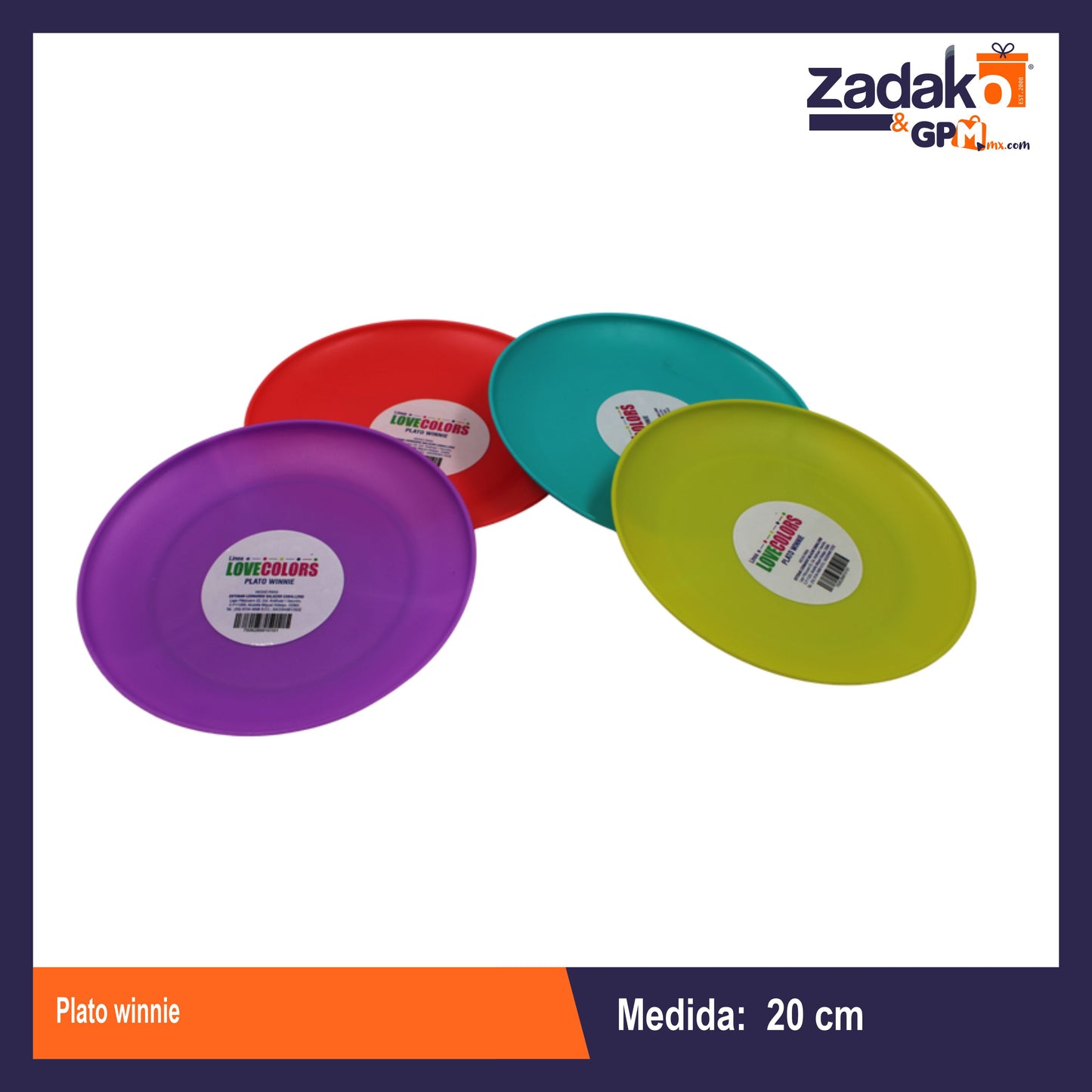 N-GPM-11145 PLATO WINNIE CON 1 PZ O CAJA CON 100 PZS