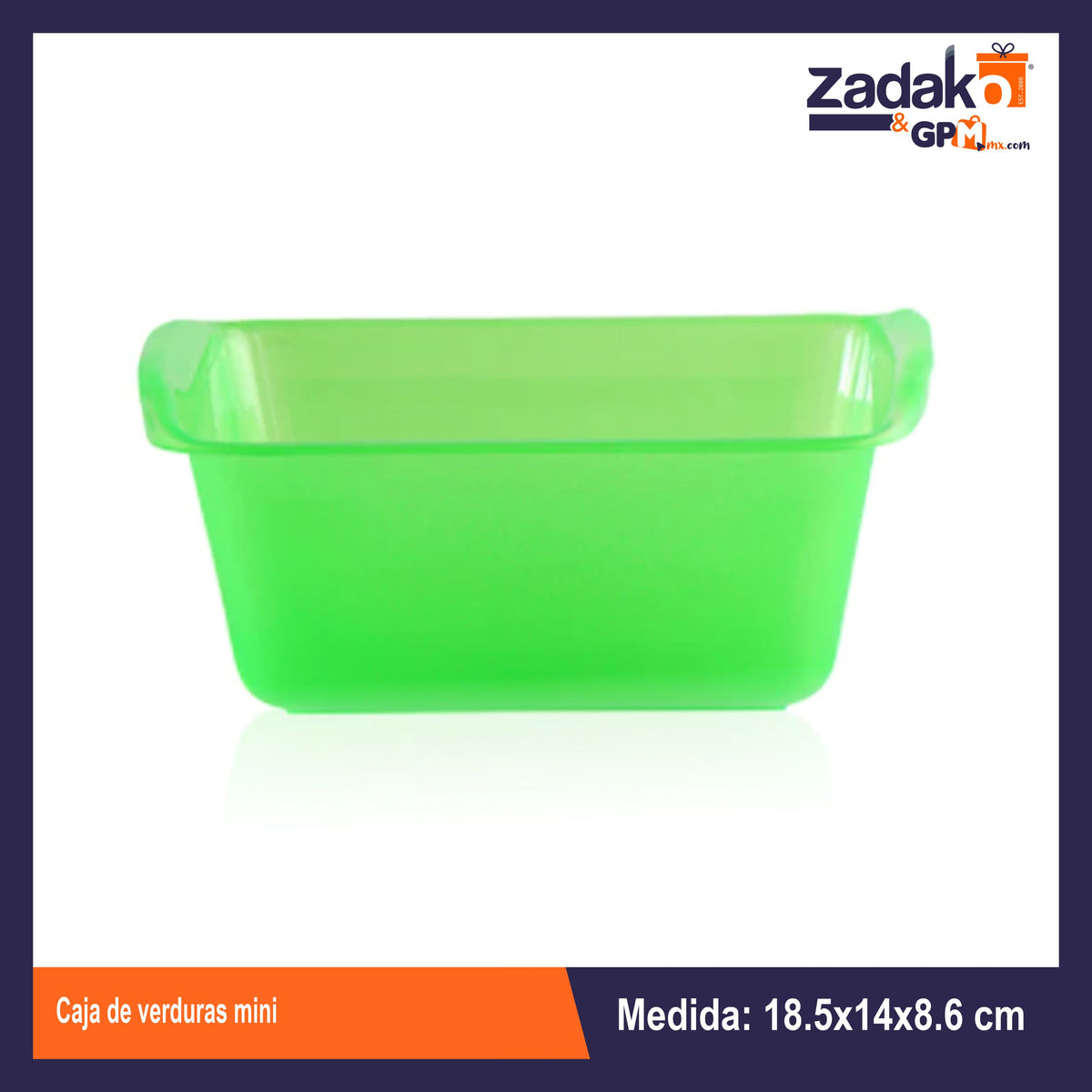 N-GPM-12036 CAJA DE VERDURAS MINI 18.5 X 14 X 8.6 CON 1 PZ O CAJA CON 24 PZS