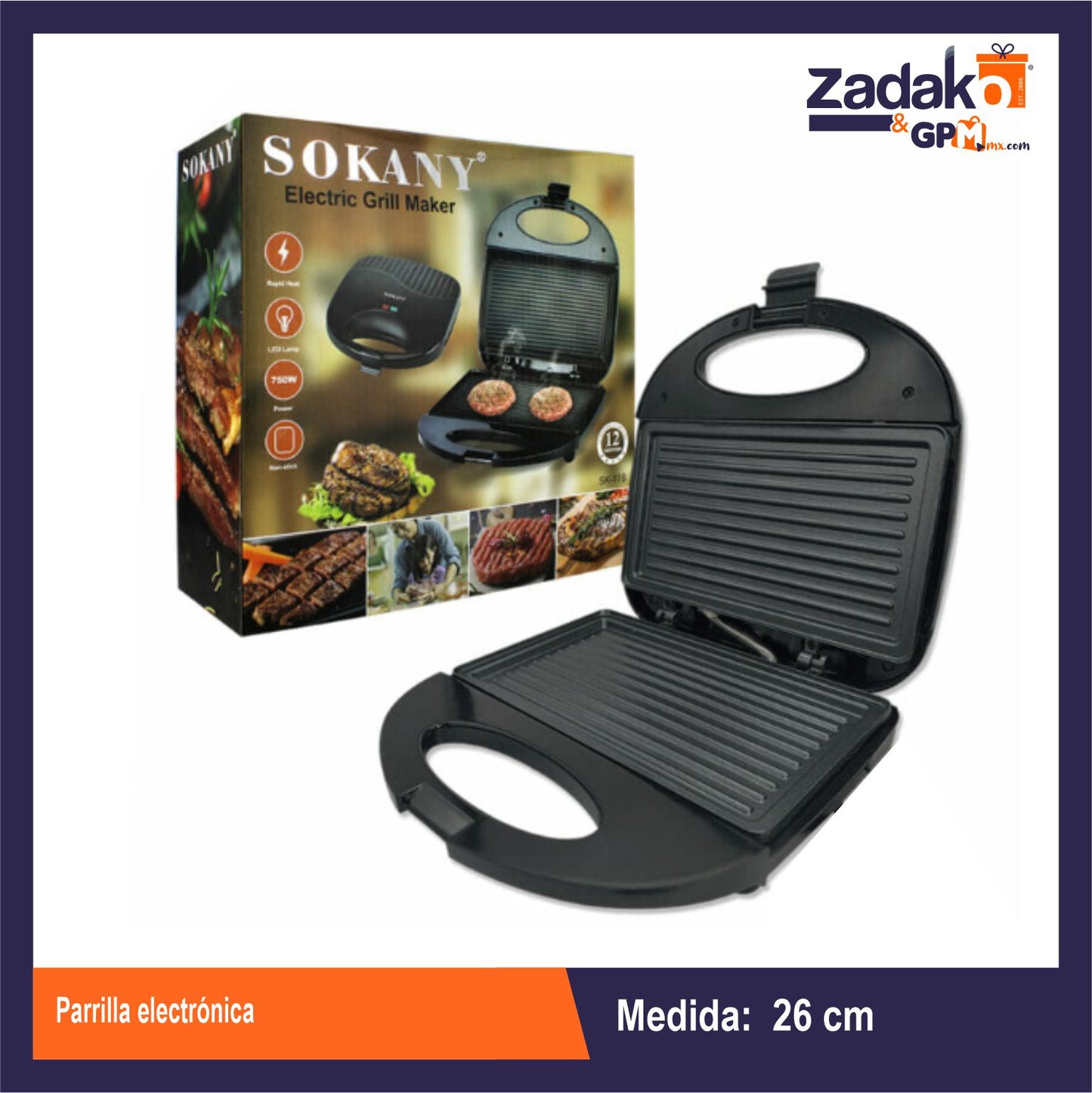 FX-116 PARRILLA ELECTRONICA CON 1 PZ O CAJA CON 10 PZS