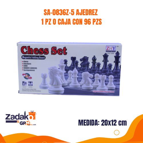 SA-0836Z-5 AJEDREZ 1 PZ O CAJA CON 96 PZS