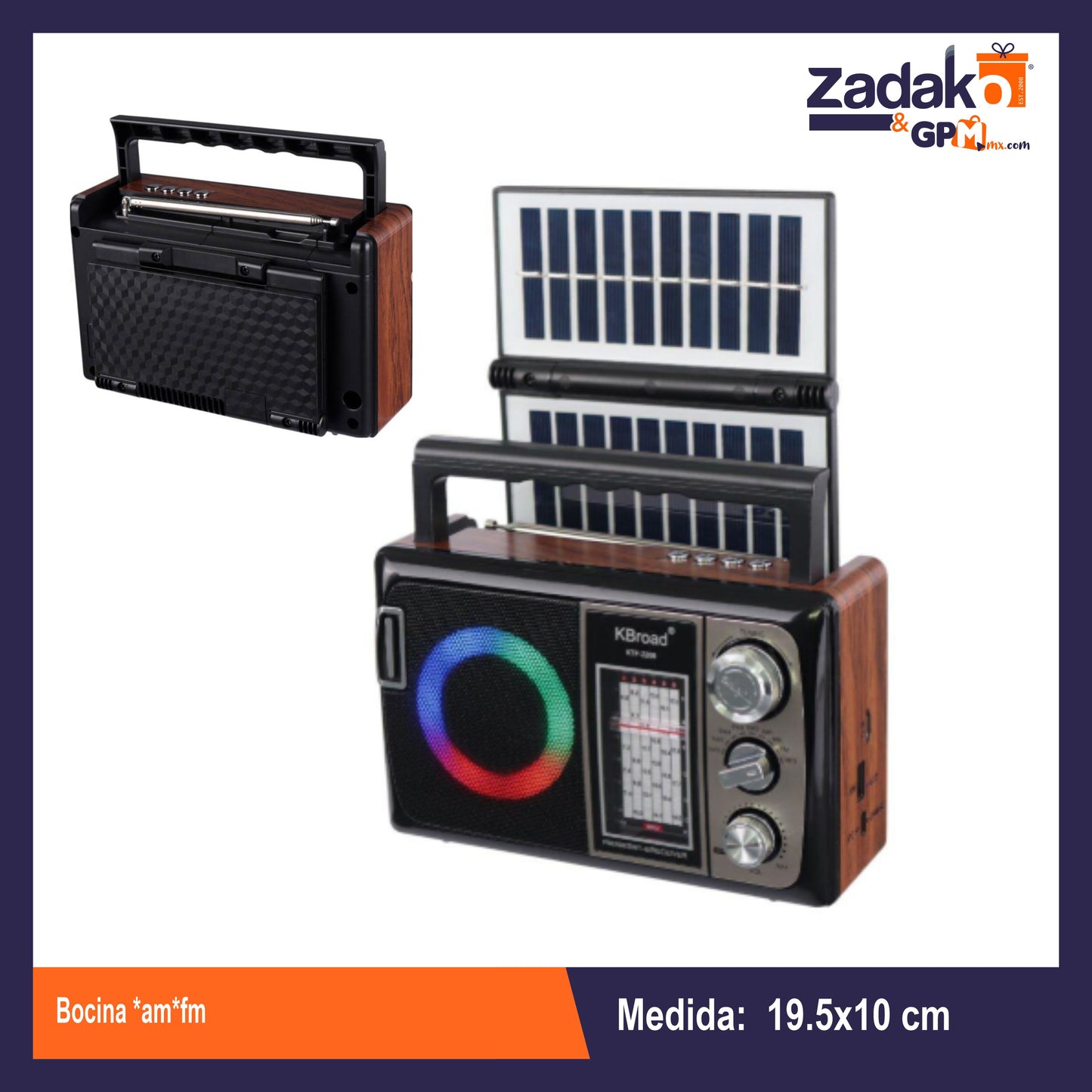 KTF-2208 BOCINA *AM*FM CON 1 PZ O CAJA CON 30 PZS