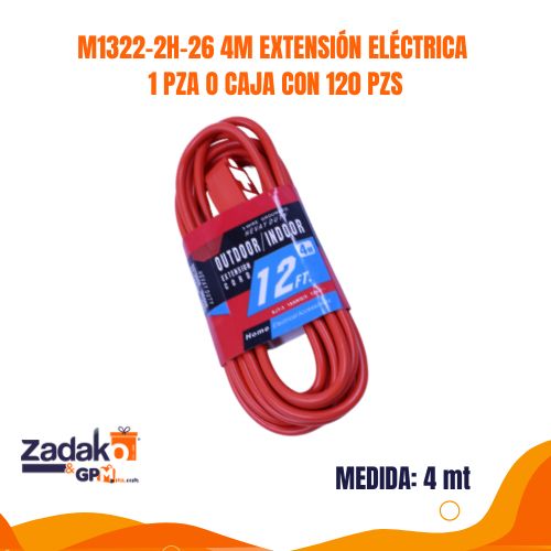 M1322-2H-26 4M EXTENSIÓN ELÉCTRICA 1 PZA O CAJA CON 120 PZS